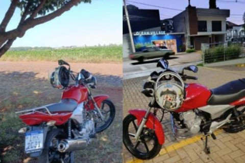 Motocicleta furtada é recuperada pela Brigada Militar em Três de Maio