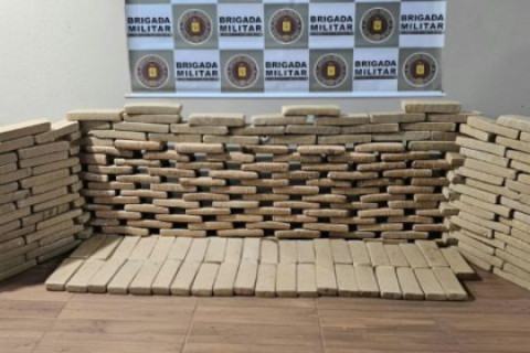 Brigada Militar apreende 200 quilos de maconha em Santa Rosa