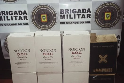 Brigada Militar apreende mercadorias de origem estrangeira em Campo Novo