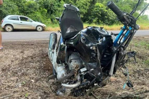 Acidente na ERS-150 deixa motociclista ferido entre Frederico Westphalen e Caiçara