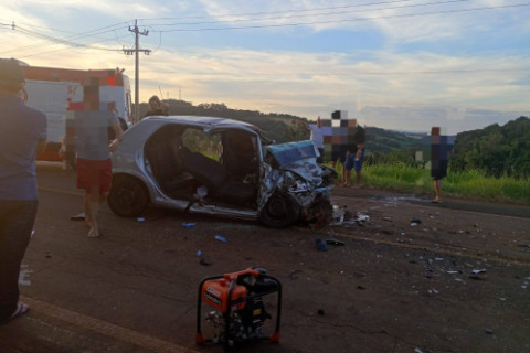 Jovem ferida em acidente na BR-468 em Tiradentes do Sul está na UTI em estado grave