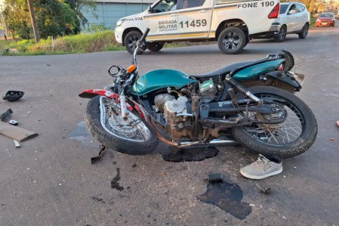 Grave acidente entre moto e veículo é registrado na RS-522, em Ijuí