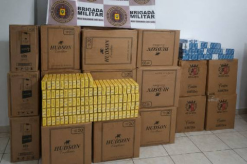 Brigada Militar apreende carga de cigarros contrabandeados em Independência