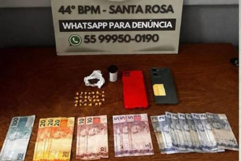 Brigada Militar prende casal por tráfico de drogas em Santa Rosa