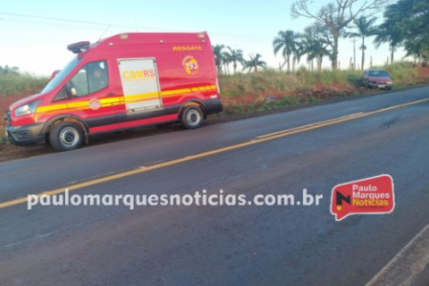 Colisão traseira deixa motorista ferido na RS-342 em Três de Maio