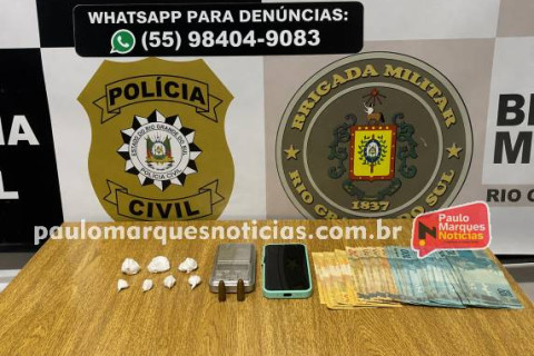 Polícia Civil e Brigada Militar apreendem droga e dinheiro em Independência