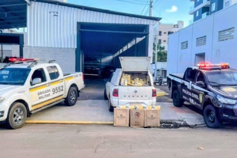 14 mil maços de cigarros contrabandeados foram apreendidos em Tiradentes do Sul